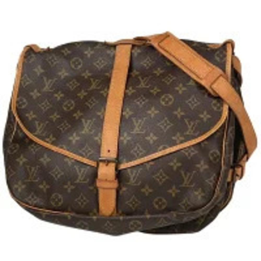 Louis Vuitton Saumur Crossbody Shoulder Bag Monogram Brown